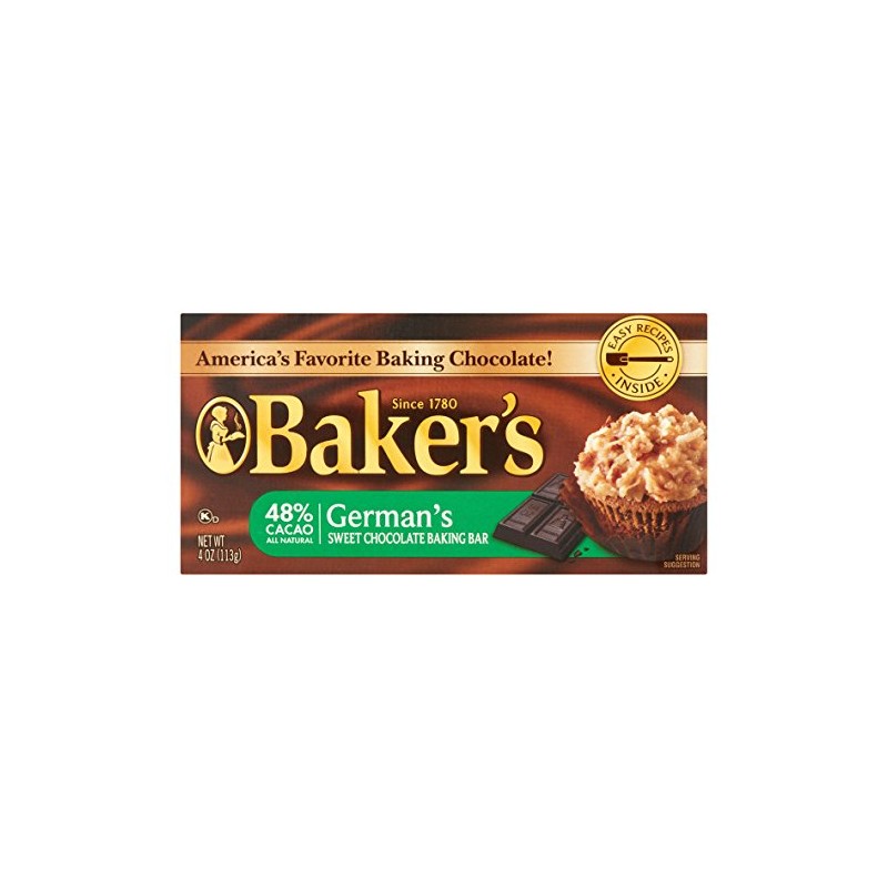 Kraft Bakers German Chocolate Bar, 4 OZ