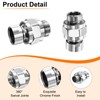 sourcing map 2 Pcs Shower Head Swivel Adapter Solid Brass