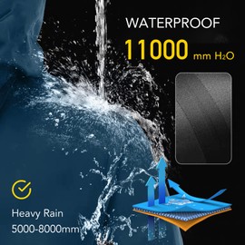 FARVALUE Women’s Rain Jacket Waterproof Packable Lightweight Windbreaker Hooded Rain Coat for Hiking Cycling Travel Dark Blue Medium