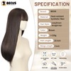 Becus Brown Wigs for Women, 24 Inch Long Brown Straight