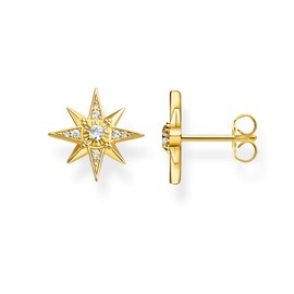 Thomas Sabo Women's Star Stud Earrings, 925 Sterling Silver, Vermeil, Gold