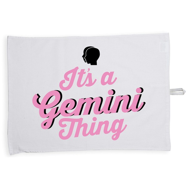 Hippowarehouse It's a Gemini thing Tea Towel Eco Printed Dish