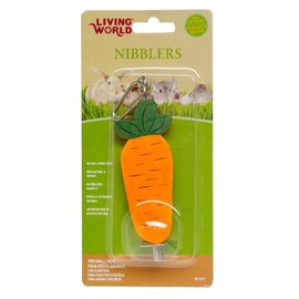 Living World Nibblers, Wood Chews, Carrot on a Stick