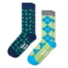 Happy Socks 2-Pack Green Clover Socks, M/L