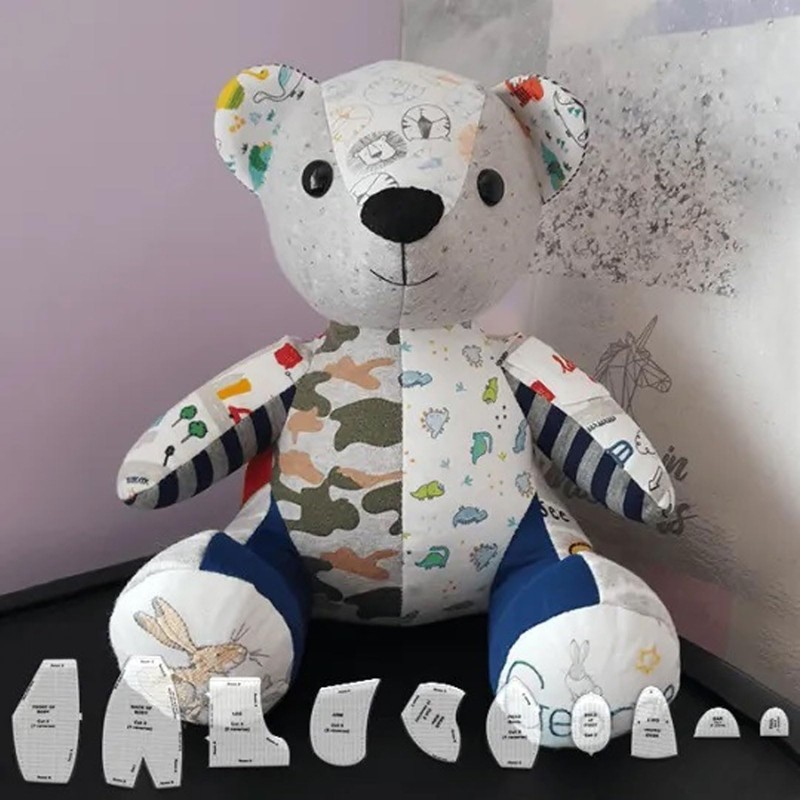 10 Pcs Memory Bear Template Ruler Set 12 Inch Acrylic