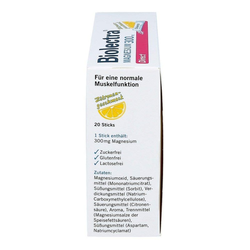 Biolectra Magnesium Direkt 300mg, 1er Pack (1 x 20 Stück)