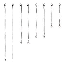 D-buy 8 Pcs Stainless Steel Necklace Extender Bracelet Extender Extender Chain Set 4 Different length: 6 inch 4 inch 3 inch 2 inch