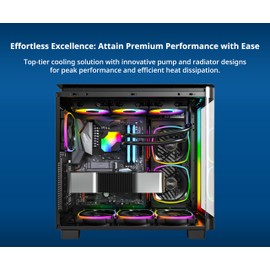 MONTECH HyperFlow ARGB 360 - AIO CPU Liquid Cooler, Intel&AMD Compatible, Chart-Topping Performance, Enhanced 3100RPM Water Pump Design, 3X Metal Pro 12 ARGB Ultimate Cooling Fans - Black