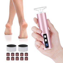 Electric Foot Callus Remover, Foot Scrubber Nail File Grinder, Rechargeable Pedicure Tool for Feet with Replacement Sandpaper Disc, Professional Feet Sander for Dry Dead Skin with 9 Speed Adjustable