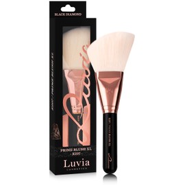 Luvia Blush Brush - Essentials Prime Blush Brush XL E207 - Large Blush Brush in Black/Rose Gold - Vegan Cosmetic Makeup Brush/Cosmetic Brush