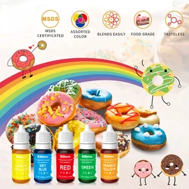 Food Coloring, Food Coloring Liquid Set 12 Colors, Food Dye Food Grade Vibrant Red Set, Very Suitable for Baking, Decorating, Sliming, Fondant, Icing, Cooking, DIY Crafts, Home and Bakery Baking