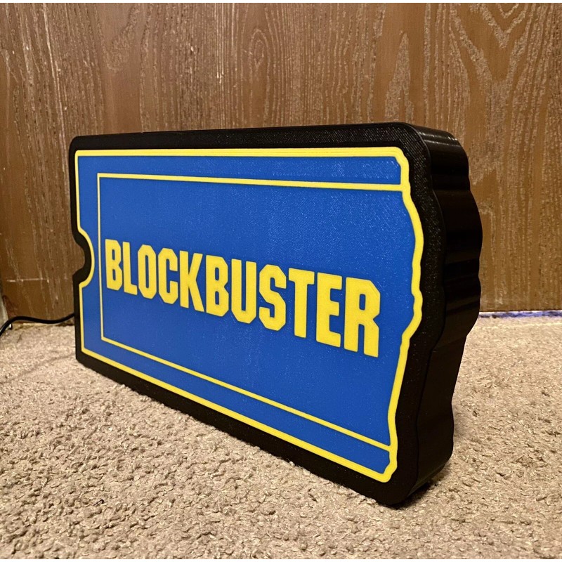 Light Up Blockbuster Video Decoration Sign Extra Large XXL 14”