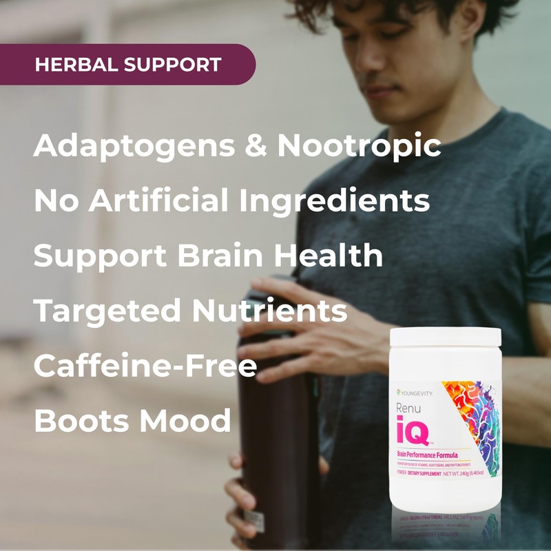 Youngevity Renu iQ™ - Brain Boost, Anti-Aging, Resveratrol Supplement with
