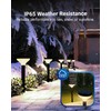 Sunco 6 Pack Round Solar Pathway Lights Outdoor, Super Bright