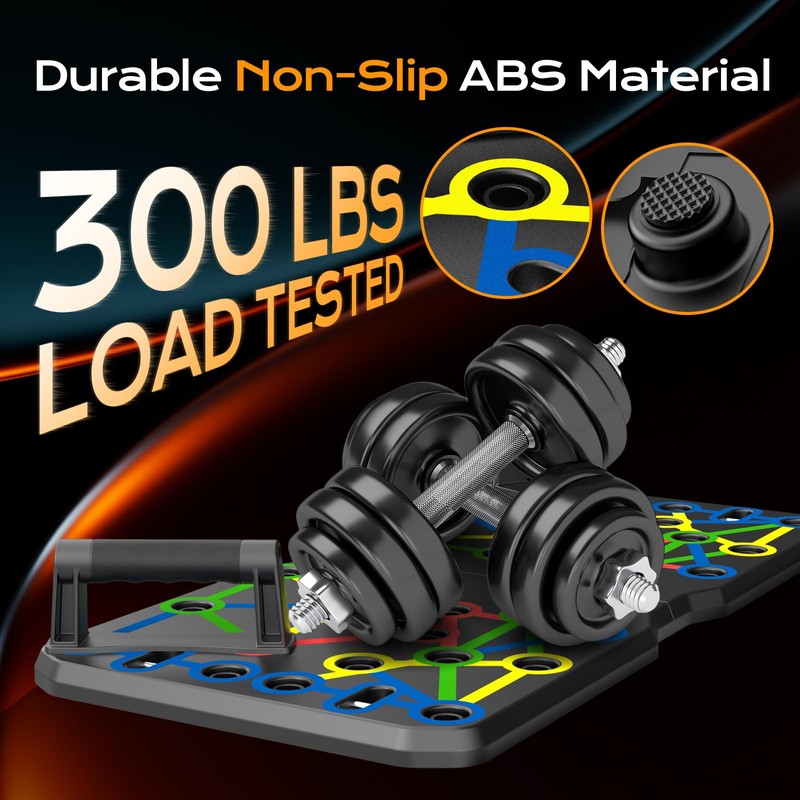 AERLANG Push Up Board, Portable Multi-Function Foldable Push Up Bar,