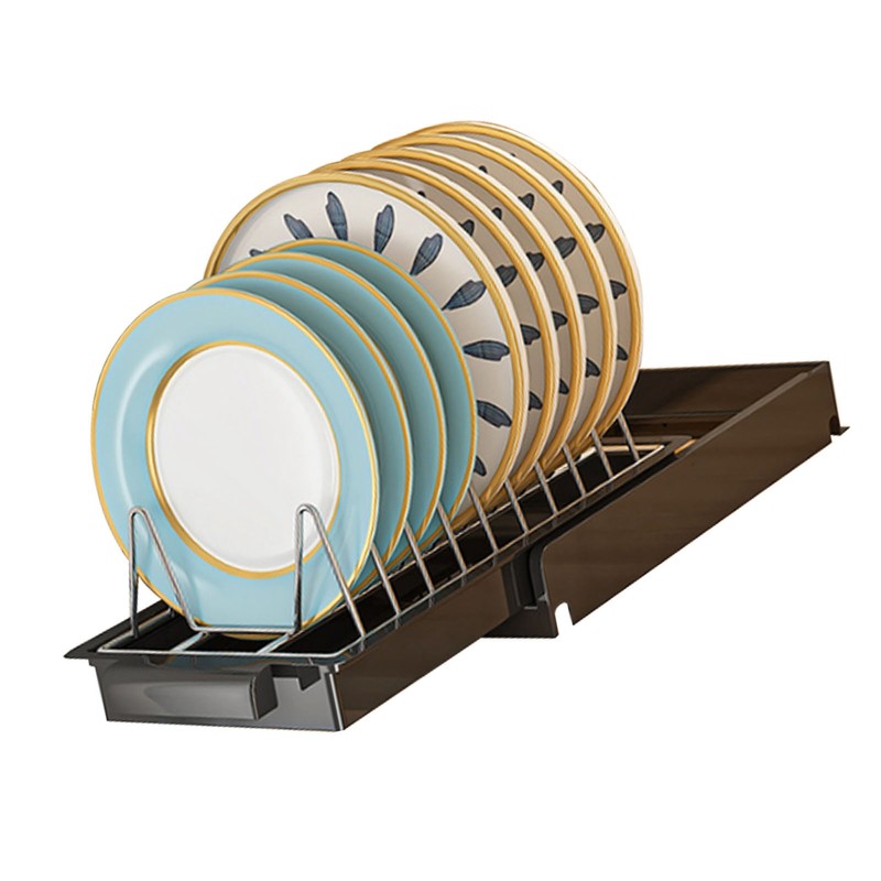 Pull Out Cabinet Organizer Stainless Steel Multifunctional Slide Out Shelves