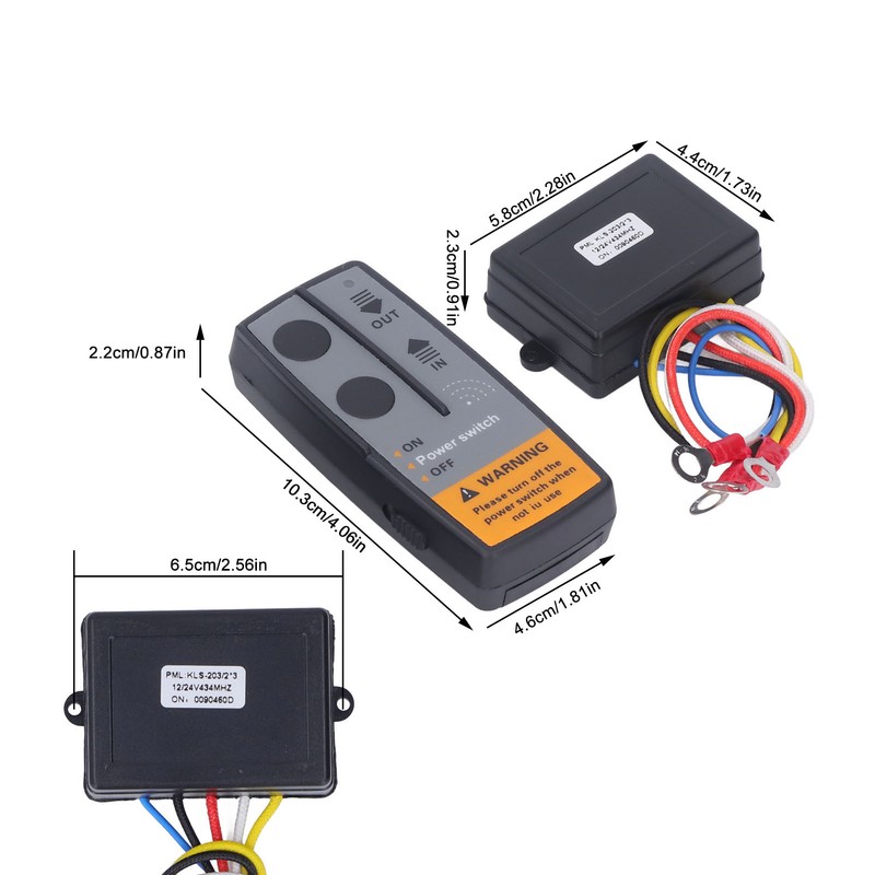 3 Pcs Universal Wireless Winch Remote Control Electric Winch Controller
