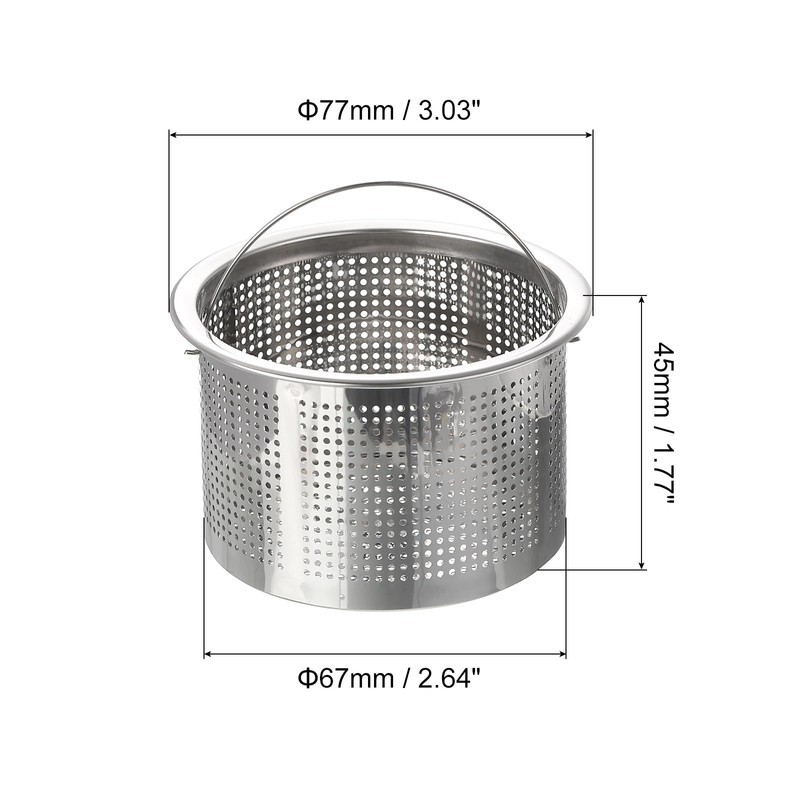 sourcing map Kitchen Sink Drain, Stainless Steel Kitchen Sink Strainer