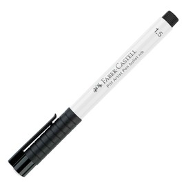 Faber-Castell Art & Graphic Pitt Artist Pen Bullet Nib 1.5 India Ink Pen, White, Single Pitt Pen, For Art, Craft, Drawing, Sketching, Home, School, University, Colouring