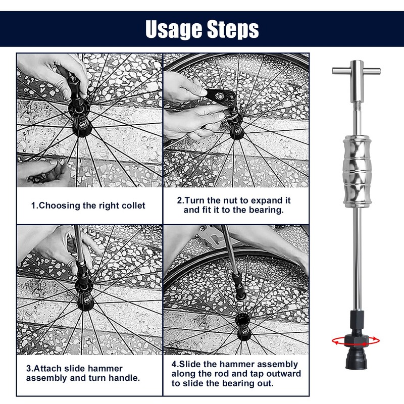 LainKeen 12pcs Blind Hole Collet Bearing Puller Set, Internal Bearing
