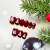 Christmas Press on Nails Red Fake Nails Short Square False