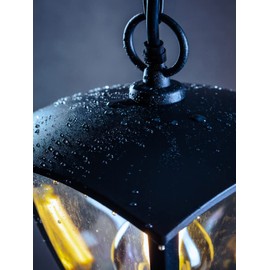 CGC Lighting Black Outdoor Outside Lights Traditional Contemporary Waterproof Lampholder Weatherproof Porch Patio Door Wall Terrace Garden (Hanging)