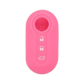 SEGADEN CV4759 - Funda protectora de silicona compatible con llave de mando a distancia FIAT con 3 botones, color rosa