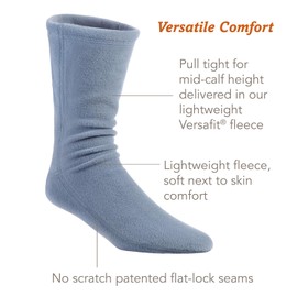 Acorn Mens and Womens Versafit Fleece Sock: Super Soft & Ultra-Warm, Mid-Calf Height, Flat-Flock Seams