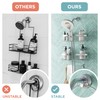 Zenith Expandable Handheld Shower Head/Large Bottle Caddy, Stainless Steel