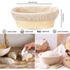 2 Pcs Banneton Bread Proofing Baskets, 25cm Oval Sourdough Proofing