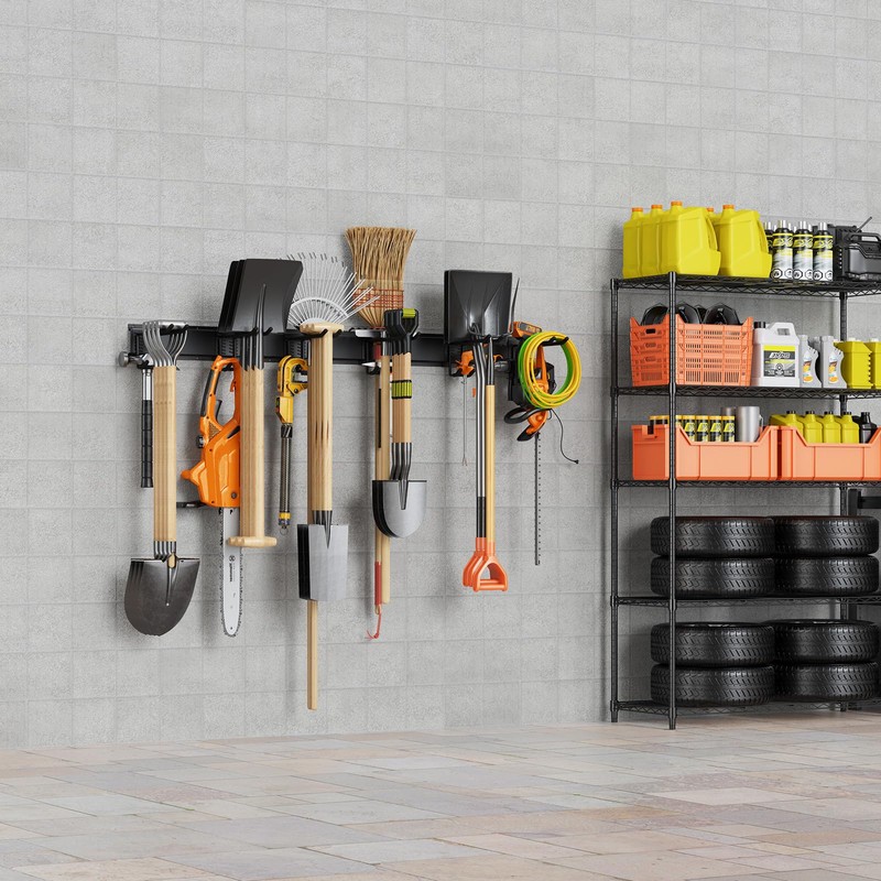 Garage Tool Organizer Wall Mount, 48 Inch Adjustable Garage Tool