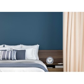 RHYTHM 8RA648SR03 Alarm Clock, Electronic Sound/Bell Sound, Switchable 2 Alarms, Continuous Second Hand, Light, White