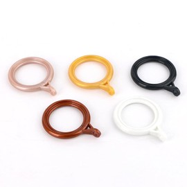 Generic 20 Thick Plastic Curtain Rings, Curtain Hanging Rings, and Plastic Curtain Hooks with an Inner Diameter of 35mm for Bed Curtains (Black, White, Rose,Gold) (Gold)