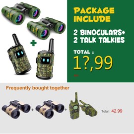 Walkie Talkies Toys, Binoculars Toys for 3-9 Year Old Boy 3-9 Year Old Boy Girls Gifts Outdoor Toys Boys Toys Age 3-9 Walkie Talkies for Kids Gifts for 3 4 5 6 Year Old Boys