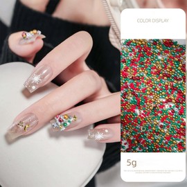 ONPRESS 700Pcs Colorful Alloy Bead Nail Charms Metal Gold Star Moon Heart Bow Nail Art Charms Hallow Mixed Sizes Nail Diamonds Xmas Red Green Nail Supplies for Women Christmas Nail Art Accessories