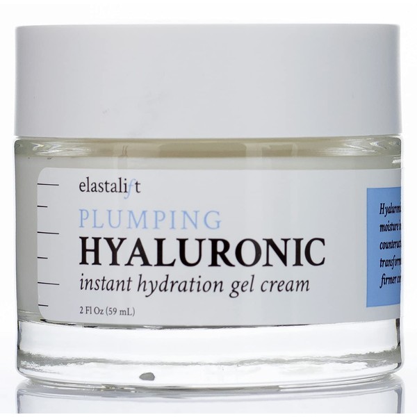 Elastalift Plumping Hyaluronic Acid Face Cream. Gel Hydrating Formula for Maximum Moisturization. Anti-Aging Facial Gel with Vitamin C and Licorice fights Dry Skin and Rough Spots. 2 Fl Oz.