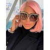 Pink Lace Front Bob Wig Human Hair, Gluleless 13x6 Lace