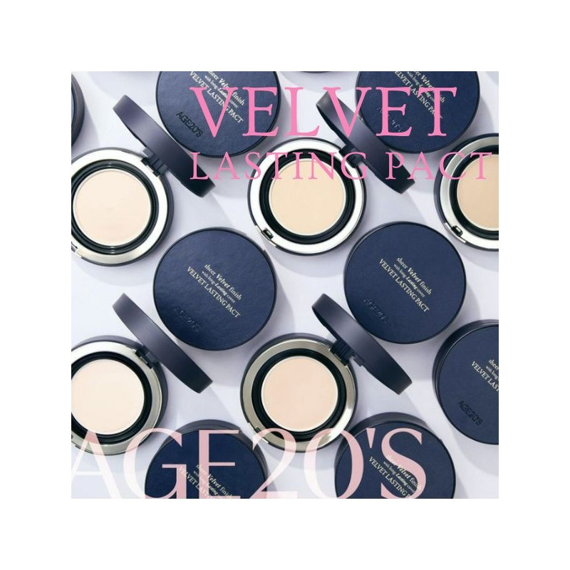 AGE20'S Velvet Lasting Pact 14g*2ea, Shade:21C Light