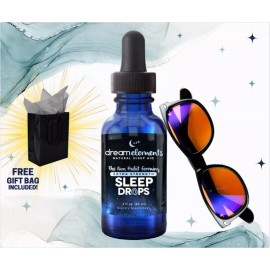 Dream Elements Sleep Drops & Anti Blue Light Glasses | Includes FREE Gift Bag!
