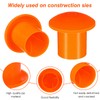 50 PCS Rebar Cap, Mushroom Rebars End Caps, Plastic Rebars