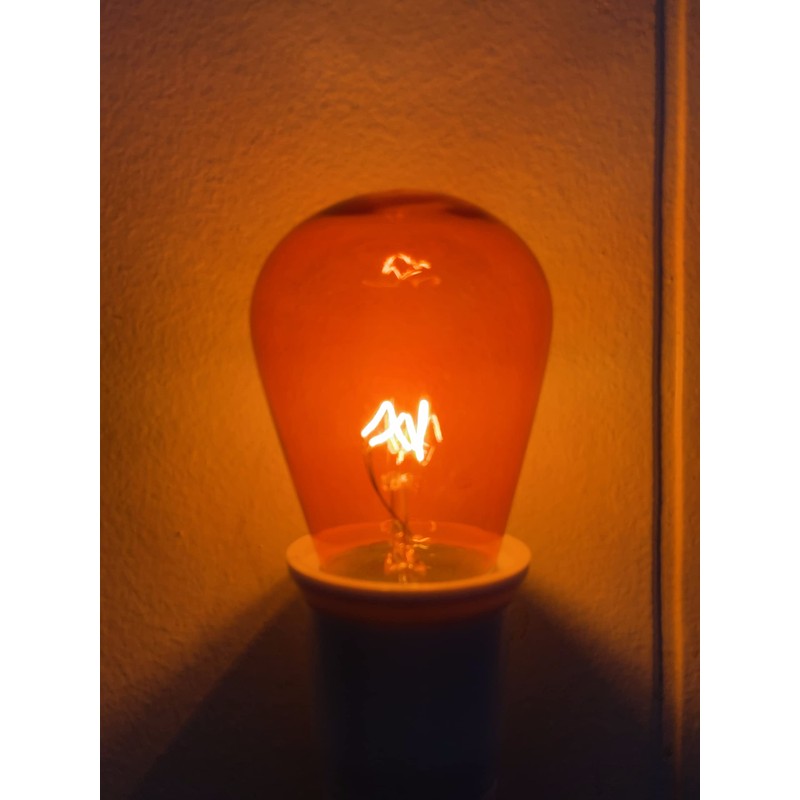 YI LIGHTING - 11W S14 Transparent Amber Sign Light Bulb
