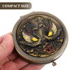 SHERCHPRY Kleiner Faltbarer Vintage-Spiegel Vintage-Tragbarer Faltbarer Spiegel Runder Antiker Taschenspiegel
