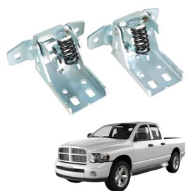 Silscvtt 2 Pcs Silver Steel Left and Right Side Front Upper Door Hinge Replacement for 1994-2002 Ram 1500 2500 3500 55075957AC 55075956AC