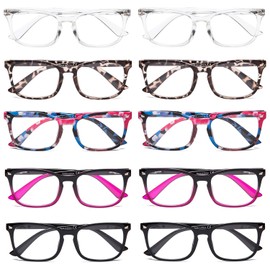 GUD Reading Glasses, 10-Pack Readers For Women, Include Two Tone & Pattern Design Readers