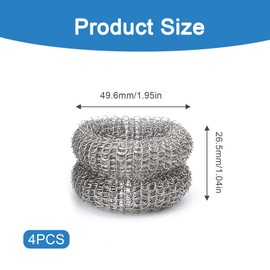 LINTRA Set of 4 Limescale Catcher Kettles, 5.5 cm Diameter Boiler Limescale Catcher, Stainless Steel Limescale Catcher for Tea Maker, Reusable, for Removing Limescale and Deposits in Kettles