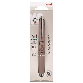 Mitsubishi Pencil Multifunction Pen 4&1 Jet Stream Peanuts S Mocha Brown (Ballpoint Pen Black/Red/Blue/Green 0.5mm+Mechanical Pen 0.5mm) MSXE516PN5SMB Mitsubishi Pencil Snoopy msxe 516 pn 5 smb Jet