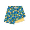 Big BoysSport Beach Quick DryDrawstring Board ShortsBlue Yellow PineappleSwim Trunks14