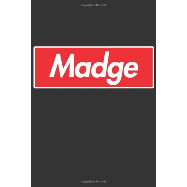 Madge: Madge Planner Calendar Notebook Journal, Personal Named Firstname Or