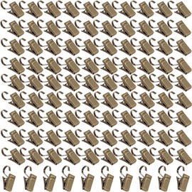 BIHRTC 100 Pack Mini Clips Stainless Steel Shower Curtain Clips Curtain Clips Hook for Drapes Hanging Wire Holder Art Craft Display Lights Photos Home Indoor Outdoor Decorations