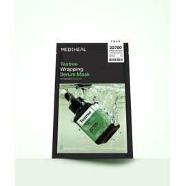 Mediheal [2pack] Tea Tree Calming Hydration Wrapping Serum Mask 10 Sheets (Total 20 Sheets/Bonus 6ml Serum)